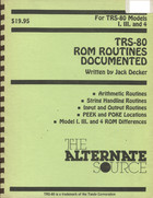 TRS-80 ROM Routines Documented