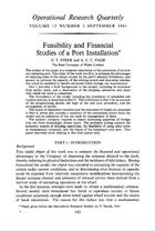 Feasibility and Financial Studies of a Port Installation (Conducted on a Ferranti Pegasus I)