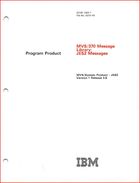 Product Program - MVS/370 Message Library: JES2 Messages