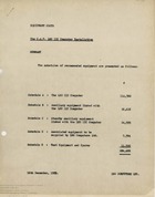 62465  Schedule of Equipment Costs (Quotation) for LEO II installation at CAV, 16 Dec 1959