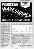 Predicting Waveshapes Using a Computer - Part VII - The Rectifier Circuit