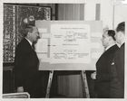 62968  David Caminer demonstrating LEO payroll job to Edward Heath (1963)