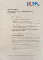 Rm Nimbus PC-186 102-key Keyboard Support Disk Installation Note PN 24785