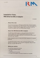 RM Nimbus Installation Note: RM Ethernet-MC/2 Adaptor PN 33340