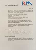 Rm Nimbus The Genral Utility Disk Manual PN 17185