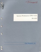 Cray - Operator Workstation (OWS) Guide
