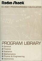 Radio Shack EC-4001 Programmable Calculator Program Library