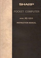 Sharp PC-1211 Instruction Manual
