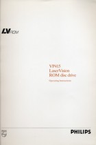 Philips VP415 LaserVision ROM Disc Drive Operating Instructions