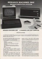Research Machines 380Z Microcomputer System Brochure