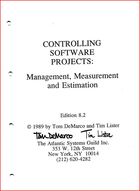 Controlling Software Projects: Management, Measurement and Estimation