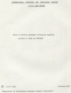 ICL 1900 Series Guide to writing programs containing segments