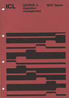 ICL 1900 Series GEORGE 3 Operation Management