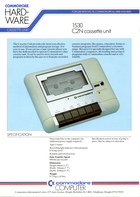 Commodore Hardware - 1530 C2N Cassette Unit/1541 Single Disk Drive Unit Information Sheet