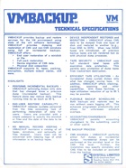 VM Software - Product Specifications