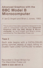 Advanced Graphics with the BBC Model B Microcomputer Tape 2