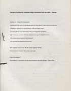 Company Confidential computer design documents from the 1960's - UNIVAC