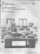 HP 1000 Sales Training manual