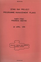 Marconi Sting Ray Project Management Plans 31st meeting