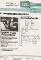 Ferranti Argus M700 MX20 Program Development System Information Sheet