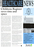 Acorn - Healthcare News 5 - September 1989