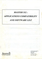 Master 512: Applications Compatibility and Software List