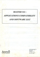 Master 512: Applications Compatibility and Software List