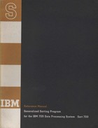 Generalized Sorting Program for the IBM 709 Data Reference Manual