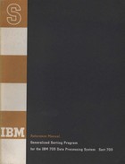 Generalized Sorting Program for the IBM 709 Data Reference Manual