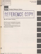 IBM 1401 Systems Summary