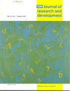 Journal of Research & Development January 1974