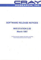 Cray Software Problem Report for MVS Station 2.03