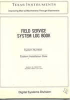 Field Service System Log Book