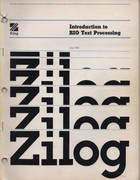 Zilog Z80-R10 Introduction to Text Processing