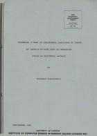 Crampon, A Way of Describing Language
