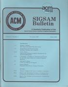 SIGSAM Bulletin - November 1987