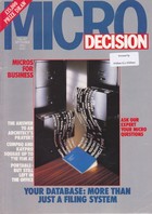 Micro Decision September 1985