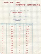 Sinclair ZX81 Keyboard Connections