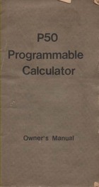 Commodore P50 Calculator Owners Manual