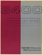 3400 Control Data 3400 Computer System