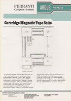 Ferranti Argus M700 Cartridge Magnetic Tape Suite Information Sheet