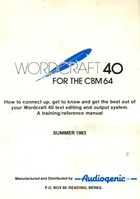Wordcraft 40 for the CBM 64